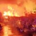 Inferno di fuoco a Macchiareddu, incendio spaventoso in un centro per il riciclo dei rifiuti