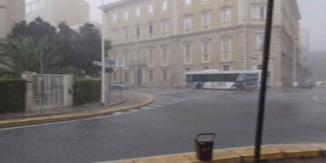 Cagliari, nuova bomba d’acqua con super grandinata: preallarme a Pirri e in tutto l’hinterland