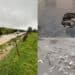 Strade allagate, asfalto che si sgretola e fogne che saltano: i primi disagi causati dal maltempo nel Sud Sardegna