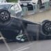 Si ribalta con l’auto sulla 131 a Sestu, è grave: chiusa la strada in direzione Cagliari, è caos