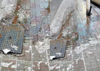 Cagliari, in via Donizetti si cammina tra i liquami fognari: “Nessuno interviene”