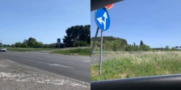 Elmas, in uno degli incroci più pericolosi l’erba abbonda e la visibilità si riduce