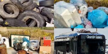 Cagliari, a Giorgino rifiuti di ogni tipo raccolti dai volontari
