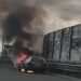 Cagliari, paura in viale Marconi: un’auto va a fuoco: provvidenziale l’intervento dei vigili del fuoco
