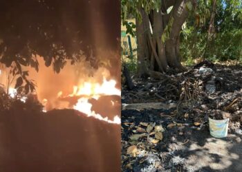 Capoterra, fiamme alte a due passi dalle case e dalle auto in sosta: “Occorre bonificare l’area”