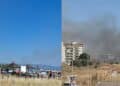 Quartu, grosso incendio in zona velodromo: da due ore fiamme altissime a due passi da case e negozi