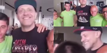 Cagliari, un mito tra i miti: a sorpresa tra i ragazzi della Polisportiva Olimpia arriva Max Pezzali