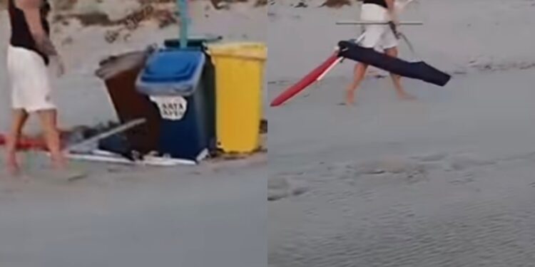 Siniscola, ombrelloni piazzati come segnaposto in riva al mare: tolti e buttati nell’oasi ecologica, “non siete a casa vostra”