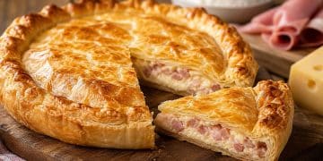 La cultura nel piatto, torta salata al prosciutto