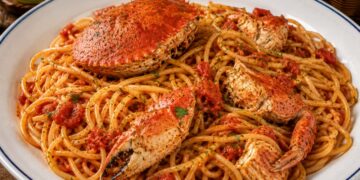 La cultura nel piatto, spaghetti al granchione