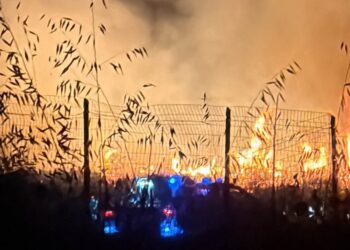 Maracalagonis, grosso incendio durante la notte: le fiamme lambiscono le abitazioni