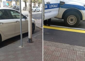 Cagliari, il taxi “dimentica” la nuova pista ciclabile e viene multato (VIDEO)