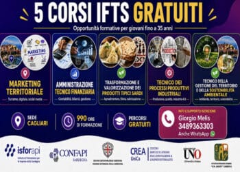5 corsi gratuiti IFTS a Cagliari: aperte le iscrizioni
