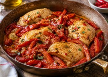 La cultura nel piatto, pollo con peperoni