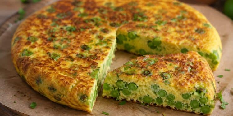 La cultura nel piatto, frittata tradizionale con piselli