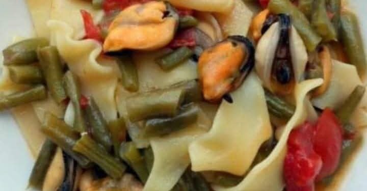 La cultura nel piatto, pasta d’estate con fagiolini e cozze