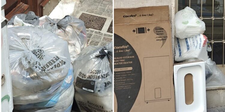 Cagliari, lo shopping tra i rifiuti: l’ira dei negozianti tra via Alghero e via Garibaldi: “Situazione intollerabile, siamo abbandonati”