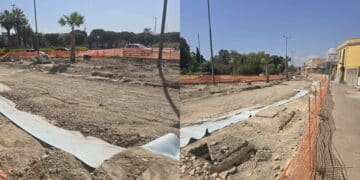 Monserrato, in via Cesare Cabras è stato posato lo strato di sottofondo