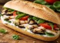La cultura nel piatto: panino d’agosto con pollo, melanzane e crema di pecorino dolce