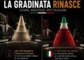 Gonnosfanadiga, la gradinata rinasce: gioco di luci per dare valore al simbolo del paese