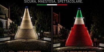Gonnosfanadiga, la gradinata rinasce: gioco di luci per dare valore al simbolo del paese