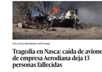 Tragedia in Perù: precipita un aereo a Nazca, 13 morti di cui 7 italiani