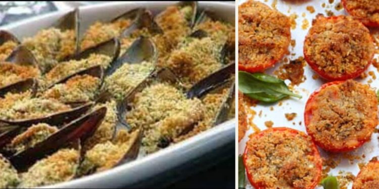La cultura nel piatto: cozze e pomodori gratinati,  il Mediterraneo in forno