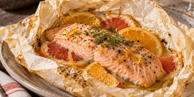 La cultura nel piatto: salmone al forno con agrumi