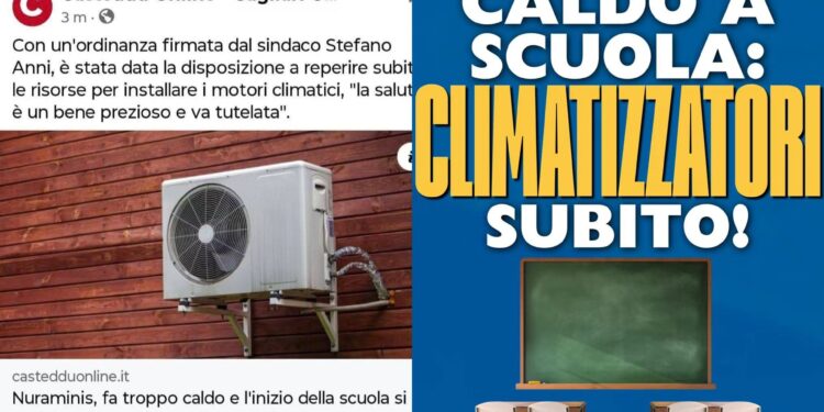 Caldo a scuola, tutti vogliono i condizionatori in aula come a Nuraminis: da Assemini a Sestu si moltiplicano le richieste