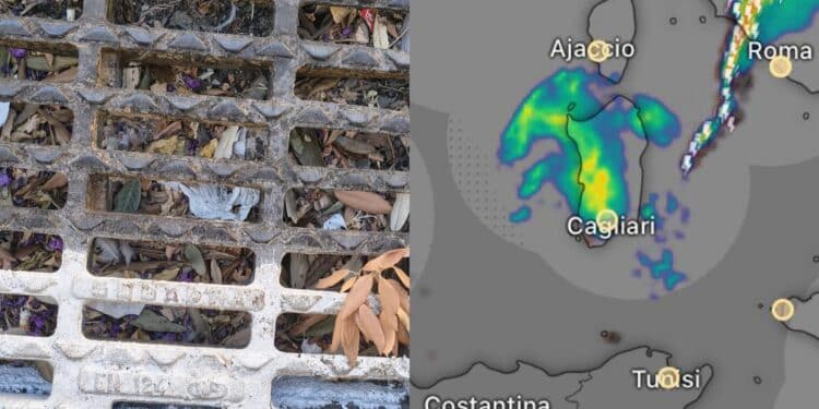 Caditoie intasate da foglie e detriti, a Cagliari e hinterland è allarme