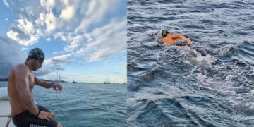 Da Villasimius al Poetto a nuoto in solitaria: straordinaria impresa per Matteo Picci