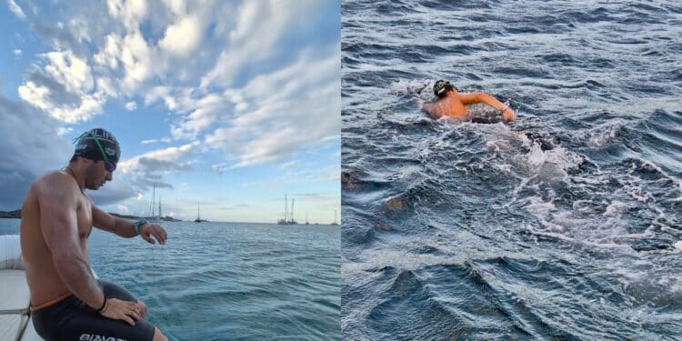 Da Villasimius al Poetto a nuoto in solitaria: straordinaria impresa per Matteo Picci