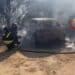 Torre delle Stelle, auto prende fuoco: le fiamme si propagano alla vegetazione