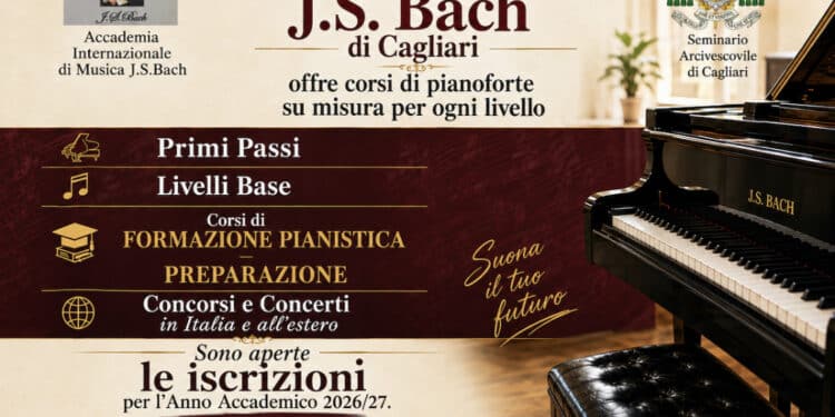 L’Accademia J.S. Bach apre a Cagliari i corsi per pianoforte