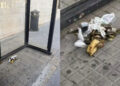 Cagliari, bucce di banana gettate a terra alla fermata del bus a pochi passi dal cestino porta rifiuti: “Un semplice gesto può fare la differenza”