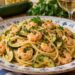 La cultura nel piatto, spaghetti con gamberi rosa, zucchine e vino bianco