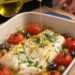 La cultura nel piatto, merluzzo al forno alla mediterranea