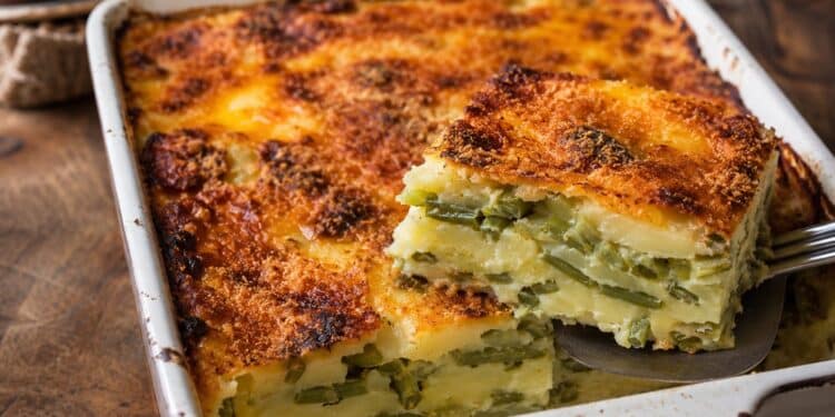 La cultura nel piatto, sformato gratinato di fagiolini e patate