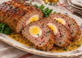 La cultura nel piatto: polpettone con mortadella e uova sode