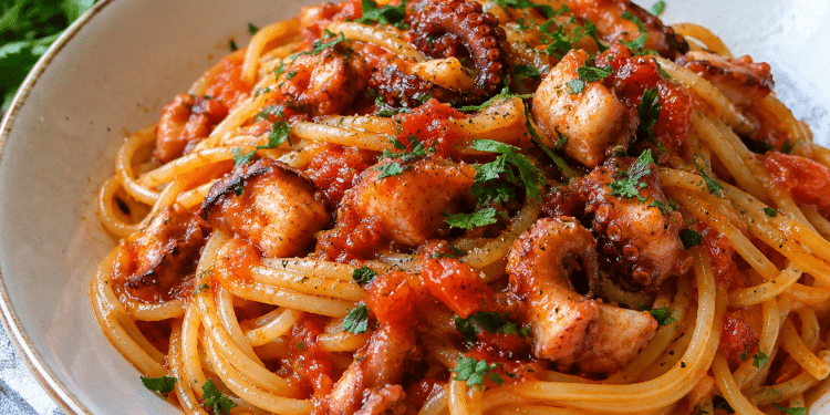 La cultura nel piatto: spaghetti al ragù di polpo