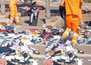Cagliari, dopo il Mercatino Cuore cumuli di immondizia ricoprono il piazzale