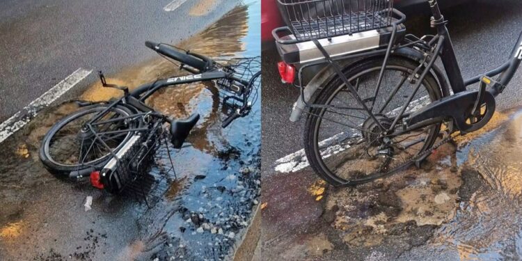 Assemini, buca più perdita idrica diventano una trappola per i passanti