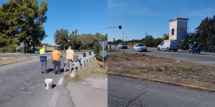 Selargius, al via i lavori per la realizzazione della rotatoria lungo la ss 387: una targa per le vittime