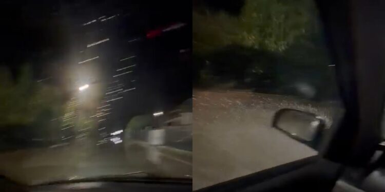Tempesta di tuoni e fulmini in tutto il Sud Sardegna, strade allagate e disagi dopo il temporale