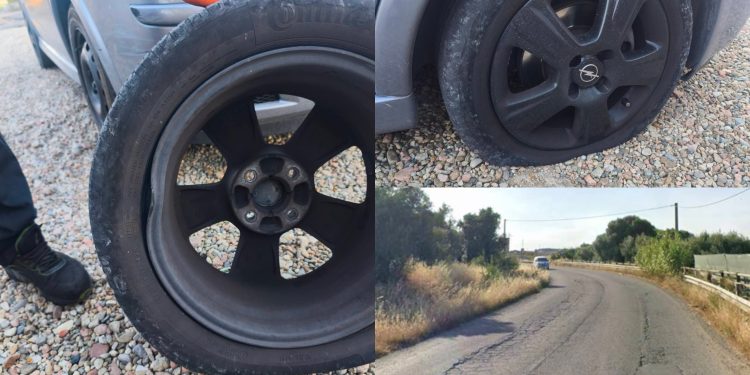 Sinnai, rischia di finire fuori strada a causa di una buca: disavventura in via Ciro Menotti