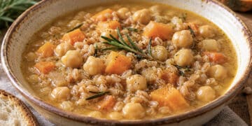 La cultura nel piatto, zuppa di ceci e farro