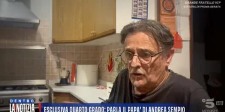 Garlasco, il padre di Andrea Sempio in tv: “Mio figlio non c’entra niente”